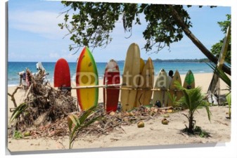 Lienzo Tablas de sur en la playa